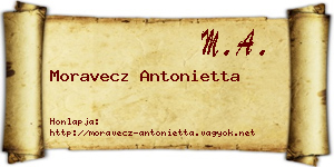 Moravecz Antonietta névjegykártya